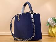 Louis Vuitton Capucines MM blue velvet bag - 6