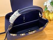 Louis Vuitton Capucines MM blue velvet bag - 4