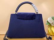 Louis Vuitton Capucines MM blue velvet bag - 3