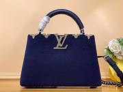 Louis Vuitton Capucines PM blue velvet bag - 1