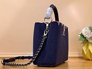 Louis Vuitton Capucines PM blue velvet bag - 4