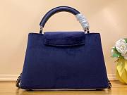 Louis Vuitton Capucines PM blue velvet bag - 3