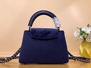 Louis Vuitton Capucines BB blue velvet bag - 3