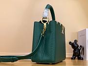 Louis Vuitton Capucines MM Green Leather Pearl Bag - 6