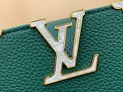 Louis Vuitton Capucines MM Green Leather Pearl Bag - 4