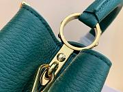 Louis Vuitton Capucines PM Green Leather Pearl Bag - 4