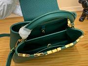 Louis Vuitton Capucines PM Green Leather Pearl Bag - 3