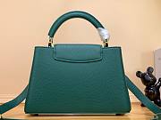 Louis Vuitton Capucines PM Green Leather Pearl Bag - 2