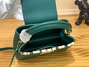 Louis Vuitton Capucines BB Green Leather Pearl Bag - 2