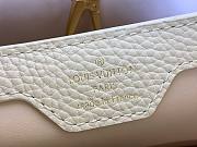 Louis Vuitton Capucines PM white leather pearl bag - 6