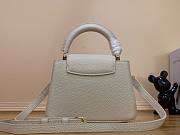 Louis Vuitton Capucines BB white leather pearl bag - 2