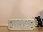 Louis Vuitton Capucines BB white leather pearl bag - 3