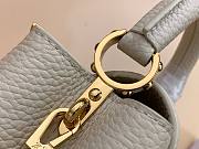 Louis Vuitton Capucines BB white leather pearl bag - 4