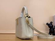 Louis Vuitton Capucines BB white leather pearl bag - 5