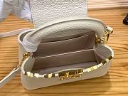 Louis Vuitton Capucines BB white leather pearl bag - 6