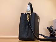 Louis Vuitton Capucines MM black leather pearl bag - 6