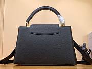 Louis Vuitton Capucines MM black leather pearl bag - 3