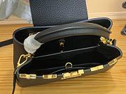 Louis Vuitton Capucines PM black leather pearl bag - 5