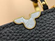 Louis Vuitton Capucines PM black leather pearl bag - 4