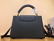 Louis Vuitton Capucines PM black leather pearl bag - 3