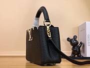 Louis Vuitton Capucines BB black leather pearl bag - 6