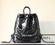 Chanel 22 black leather backpack - 1