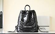 Chanel 22 black leather backpack - 4