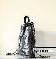 Chanel 22 black leather backpack - 2