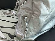 Chanel 22 silver leather backpack - 3