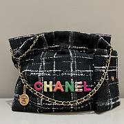 Chanel 22 Black Tweed & Gold-Tone Bag  - 1