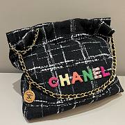 Chanel 22 Black Tweed & Gold-Tone Bag  - 6