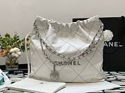 Chanel 22 white silver tote bag  - 3