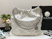 Chanel 22 white silver tote bag  - 6