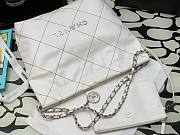 Chanel 22 white silver small tote bag - 6