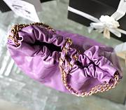 Chanel 22 purple gold tote bag - 6