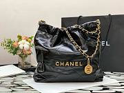 Chanel 22 black gold small tote bag - 1