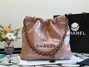 Chanel 22 rose gold small tote bag - 6