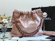Chanel 22 rose gold small tote bag - 4