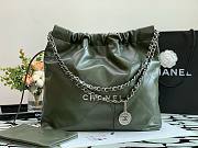 Chanel 22 green silver tote bag - 1