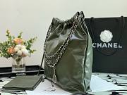 Chanel 22 green silver tote bag - 5