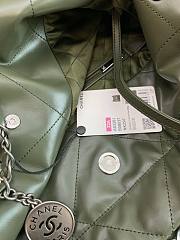 Chanel 22 green silver tote bag - 4