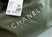 Chanel 22 green silver tote bag - 2