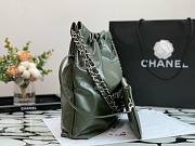 Chanel 22 green silver small tote bag - 6