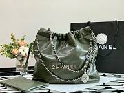 Chanel 22 green silver small tote bag - 5