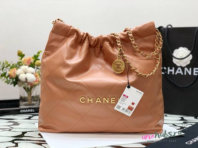 Chanel 22 brown gold tote bag - 1