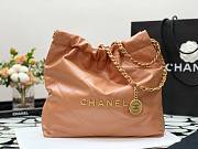 Chanel 22 brown gold small tote bag - 1