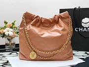 Chanel 22 brown gold small tote bag - 6