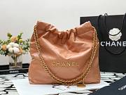 Chanel 22 brown gold small tote bag - 2