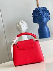 Louis Vuitton Capucines BB Red Leather Bag - 6