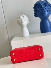 Louis Vuitton Capucines BB Red Leather Bag - 5